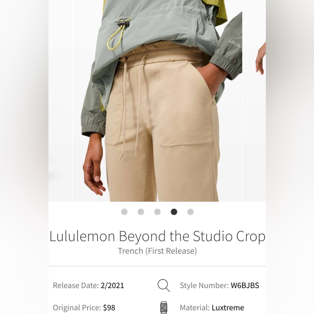 Lululemon Beyond the Studio Crop - Picture 3 of 16